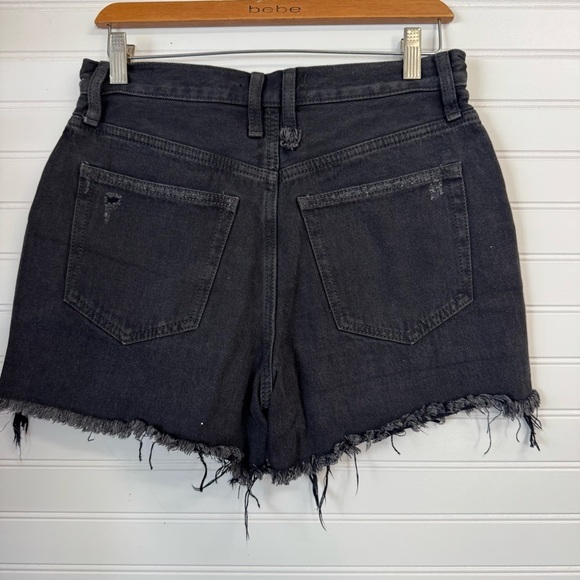 Free People Makai Cuf Off Frayed Hem Shorts OB1268908 Size 27 Black - Picture 8 of 8